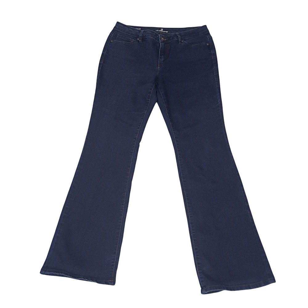 Liz Claiborne Womens Size 8 Classic Fit Bootcut Jeans Dark Indigo Blue Denim